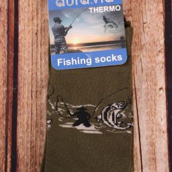 Pánske bavlnené ponožky THERMO (PEV7779) s rybárskym vzorom - vzor 5