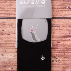 Pánske neviditeľné ponožky AURA.VIA (FDDX829) - čierne