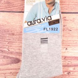 Pánske ponožky AURA-VIA (FL1922) - bledosivé
