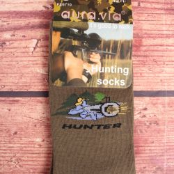 Pánske ponožky AURA.VIA (FE6710) - s poľovníckym vzorom 3 - zelené