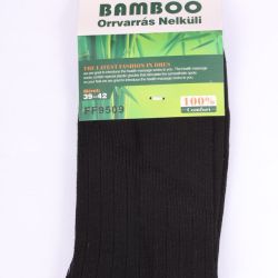 Pánske ponožky bambusové vrúbkované (FF9509) - čierne (v.39-42)