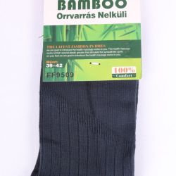 Pánske ponožky bambusové vrúbkované (FF9509) - tmavosivé (v.39-42)