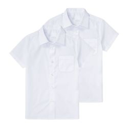 Chlapčenská košeľa, biela, 2 kusy (128)