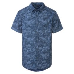 LIVERGY® Pánska košeľa (S (37/38), modrá/vzor)