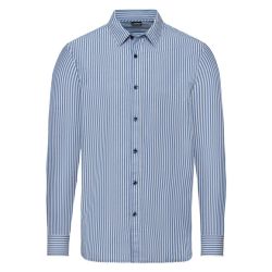 LIVERGY® Pánska košeľa „Modern Fit“ (M (39/40), modrá/biela/pruhy)