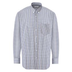 NOBEL LEAGUE® Pánska košeľa „Regular Fit“, károvaná (44, károvaná/navy modrá/zelená)