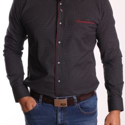 Pánska elastická košeľa ENZO (3599) - čierna