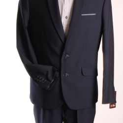 Pánsky oblek THE KING - (v. 176cm) -SRARK Slim fit - modro-čierny
