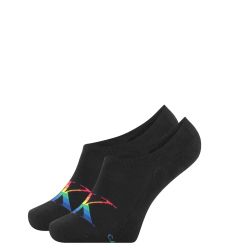 CALVIN KLEIN - CK jeans logo black neviditeľné ponožky - pride edition