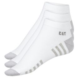 Caterpillar Pánske nízke pracovné ponožky, 3 páry (47/50 , biela)