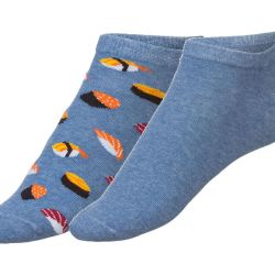 Dámske/Pánske členkové ponožky, 2 páry (39/42, sushi)