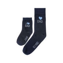 Detské a pánske ponožky, 2 páry (39/42 a 23/26, navy modrá)
