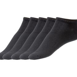 LIVERGY® Pánske členkové ponožky BIO, 5 párov (43/46, čierna)
