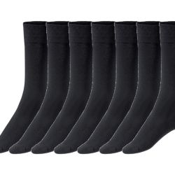 LIVERGY® Pánske ponožky BIO, 7 párov (43/46, čierna)