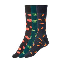 LIVERGY® Pánske ponožky, 3 páry (39/42, modrá/sivá/čierna)