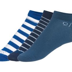 Q/S by s.Oliver Nízke ponožky, 3 páry (39/42, pruhy/modrá)