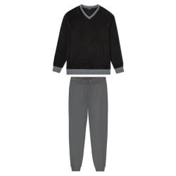 LIVERGY® Pánske pyžamo (L (52/54), čierna/sivá)