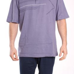 Pánske letné pyžamo DEVELOP 1015 - sivo-modré