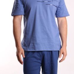 Pánske letné pyžamo DEVELOP 12219 - modré