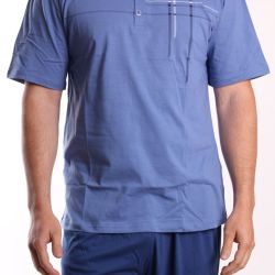 Pánske pyžamo s krátkym rukávom DEVELOP 12213 - modré