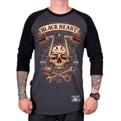 BLACK HEART Chopper Skull RG šedá - L