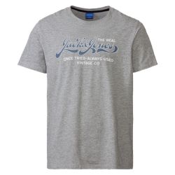 Jack & Jones Pánske bavlnené tričko (XL, sivá)