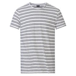 LIVERGY® Pánske tričko z ľanu a bavlny (L (52/54), pruhovaná)