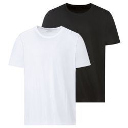 LIVERGY® Pánske tričko, 2 kusy (L (52/54), biela/čierna)
