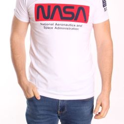 Pánske tričko s krátkym rukávom ELVIS SPORT (719) NASA - biele