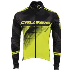 Crussis cyklistická bunda CRUSSIS čierna-fluo žltá - S