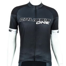 Crussis cyklistický dres krátky rukáv ONE čierna/biela - L