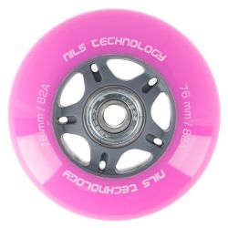Kolieska a ložiská NILS Extreme 76 x 24 mm - ružové