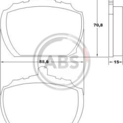 A.B.S. Sada brzdových platničiek kotúčovej brzdy 36102