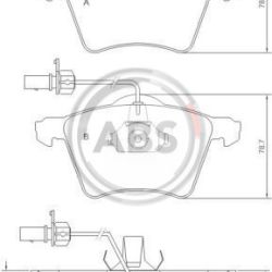 A.B.S. Sada brzdových platničiek kotúčovej brzdy 37141