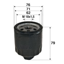 VALEO Olejový filter 586072